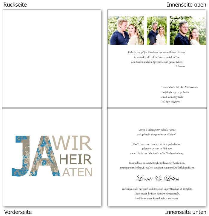  Einladungskarten Hochzeit, Hochzeitseinladungen, Hochzeitskarten, Einladungen für Hochzeit
