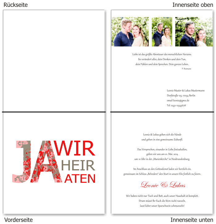  Einladungskarten Hochzeit, Hochzeitseinladungen, Hochzeitskarten, Einladungen für Hochzeit