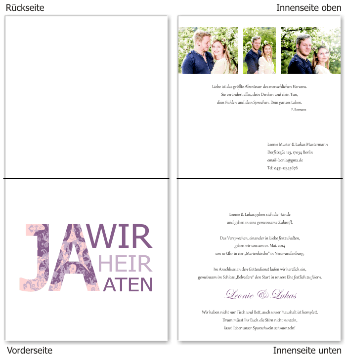  Einladungskarten Hochzeit, Hochzeitseinladungen, Hochzeitskarten, Einladungen für Hochzeit