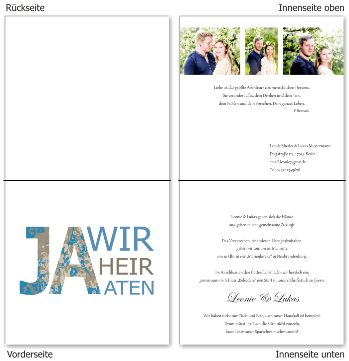  Einladungskarten Hochzeit, Hochzeitseinladungen, Hochzeitskarten, Einladungen für Hochzeit