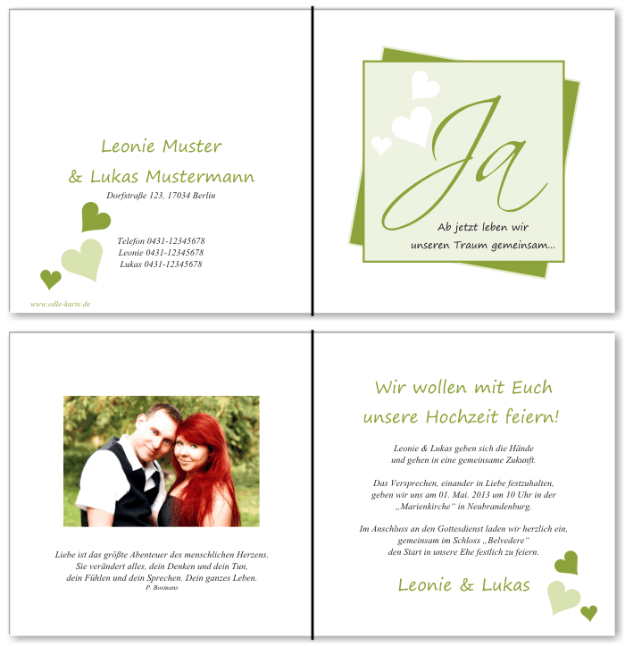  Einladungskarten Hochzeit, Hochzeitseinladungen, Hochzeitskarten, Einladungen für Hochzeit