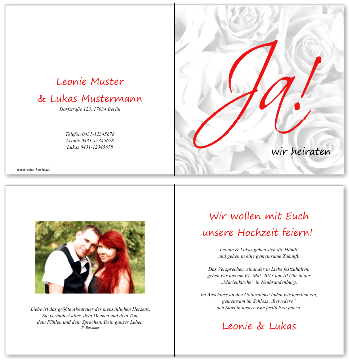  Einladungskarten Hochzeit, Hochzeitseinladungen, Hochzeitskarten, Einladungen für Hochzeit