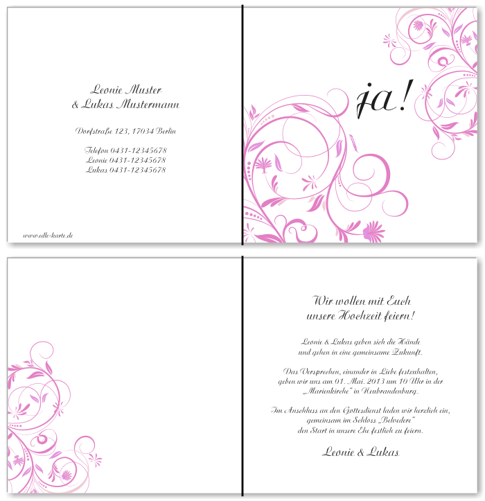  Einladungskarten Hochzeit, Hochzeitseinladungen, Hochzeitskarten, Einladungen für Hochzeit