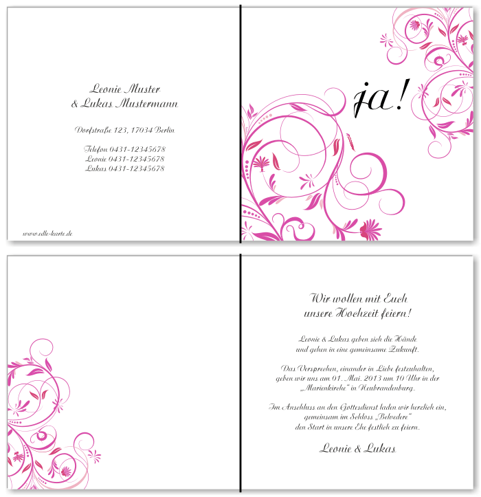  Einladungskarten Hochzeit, Hochzeitseinladungen, Hochzeitskarten, Einladungen für Hochzeit