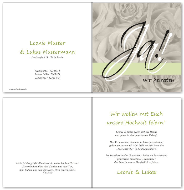 Einladungskarten Hochzeit, Hochzeitseinladungen, Hochzeitskarten, Einladungen für Hochzeit