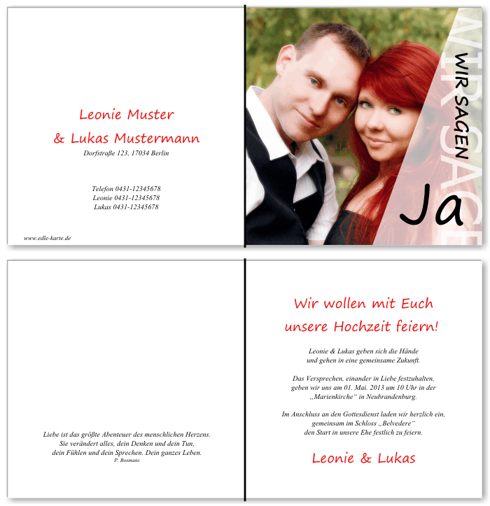  Einladungskarten Hochzeit, Hochzeitseinladungen, Hochzeitskarten, Einladungen für Hochzeit