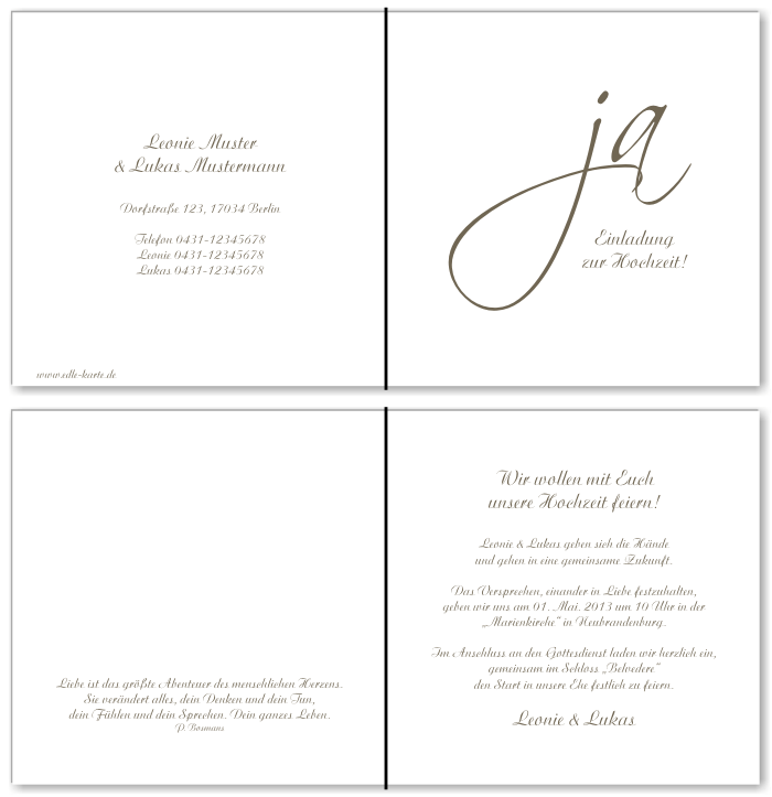  Einladungskarten Hochzeit, Hochzeitseinladungen, Hochzeitskarten, Einladungen für Hochzeit