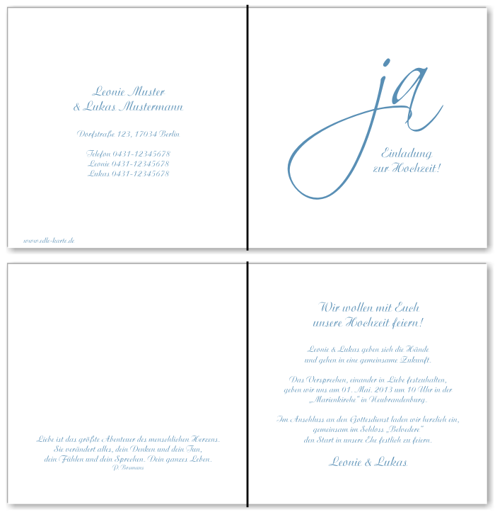  Einladungskarten Hochzeit, Hochzeitseinladungen, Hochzeitskarten, Einladungen für Hochzeit