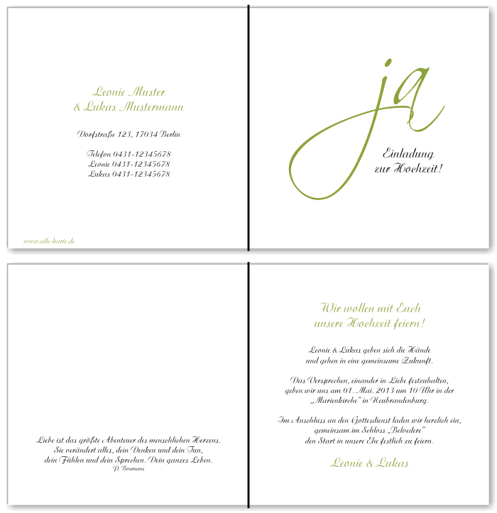  Einladungskarten Hochzeit, Hochzeitseinladungen, Hochzeitskarten, Einladungen für Hochzeit