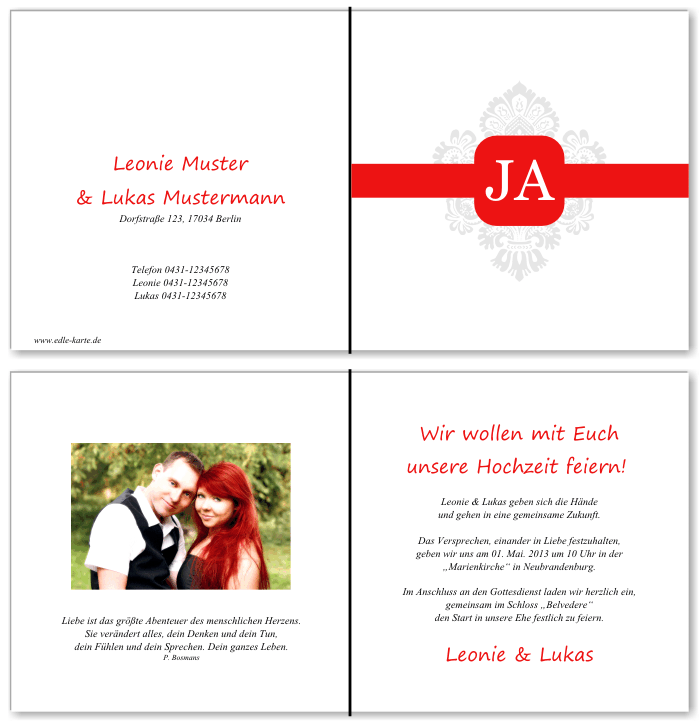  Einladungskarten Hochzeit, Hochzeitseinladungen, Hochzeitskarten, Einladungen für Hochzeit