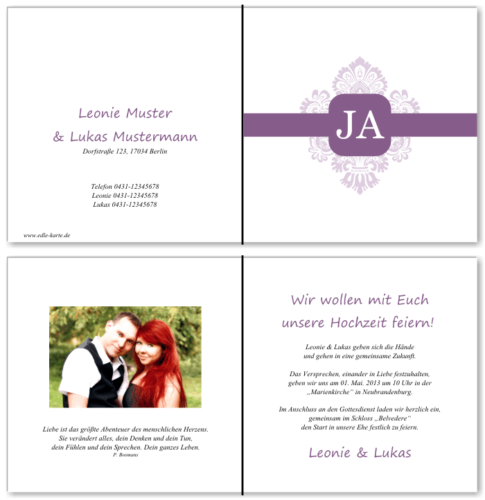  Einladungskarten Hochzeit, Hochzeitseinladungen, Hochzeitskarten, Einladungen für Hochzeit