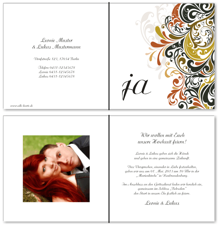  Einladungskarten Hochzeit, Hochzeitseinladungen, Hochzeitskarten, Einladungen für Hochzeit