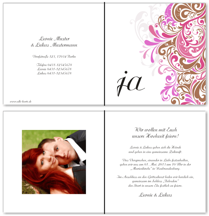  Einladungskarten Hochzeit, Hochzeitseinladungen, Hochzeitskarten, Einladungen für Hochzeit