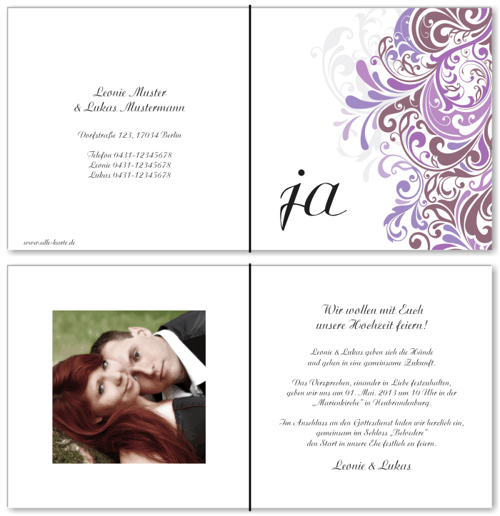  Einladungskarten Hochzeit, Hochzeitseinladungen, Hochzeitskarten, Einladungen für Hochzeit