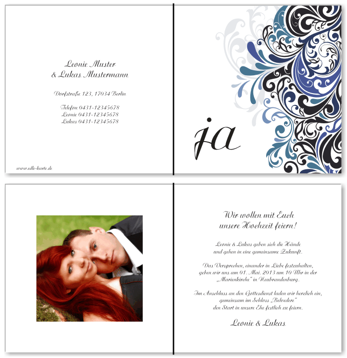  Einladungskarten Hochzeit, Hochzeitseinladungen, Hochzeitskarten, Einladungen für Hochzeit