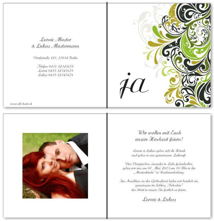  Einladungskarten Hochzeit, Hochzeitseinladungen, Hochzeitskarten, Einladungen für Hochzeit