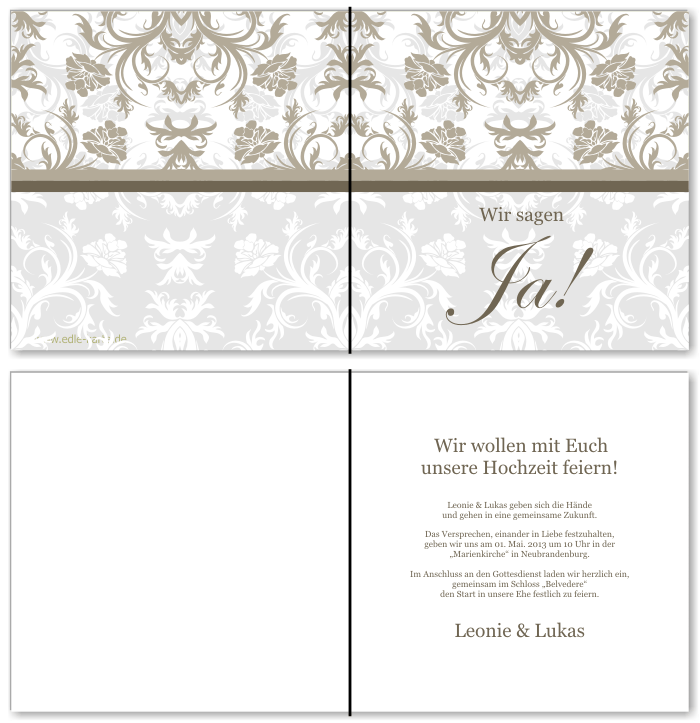  Einladungskarten Hochzeit, Hochzeitseinladungen, Hochzeitskarten, Einladungen für Hochzeit