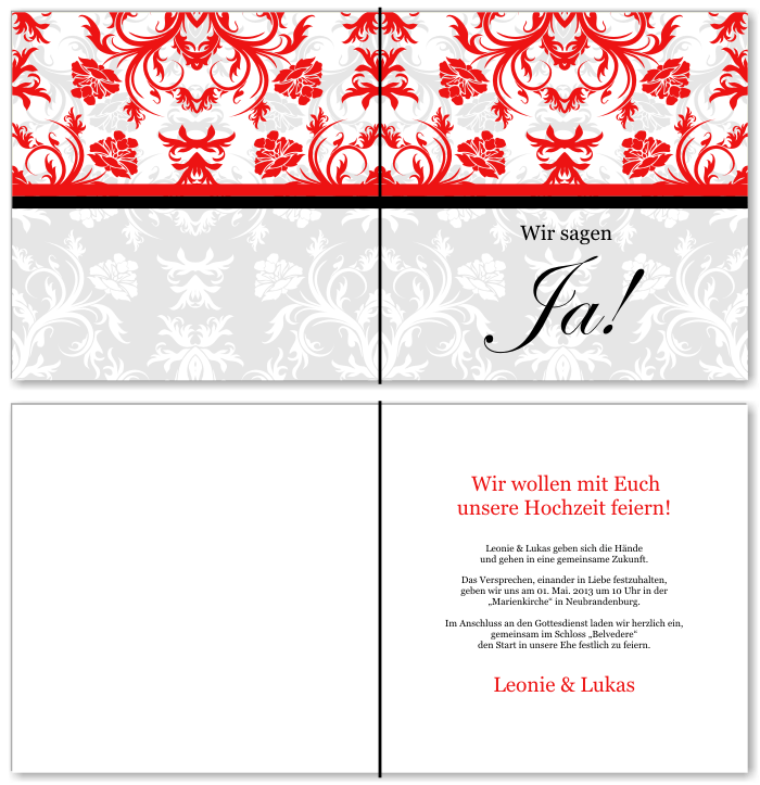  Einladungskarten Hochzeit, Hochzeitseinladungen, Hochzeitskarten, Einladungen für Hochzeit