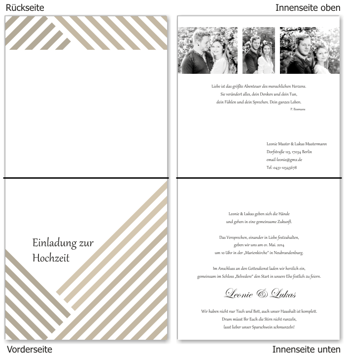  Einladungskarten Hochzeit, Hochzeitseinladungen, Hochzeitskarten, Einladungen für Hochzeit
