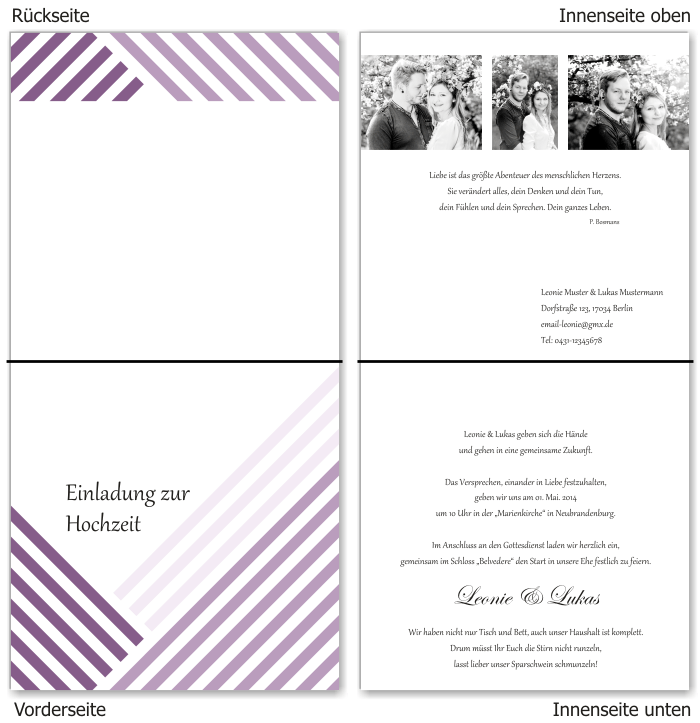  Einladungskarten Hochzeit, Hochzeitseinladungen, Hochzeitskarten, Einladungen für Hochzeit