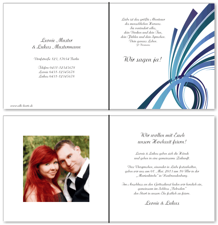  Einladungskarten Hochzeit, Hochzeitseinladungen, Hochzeitskarten, Einladungen für Hochzeit