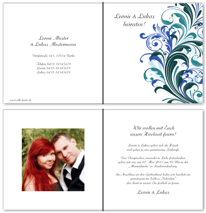  Einladungskarten Hochzeit, Hochzeitseinladungen, Hochzeitskarten, Einladungen für Hochzeit