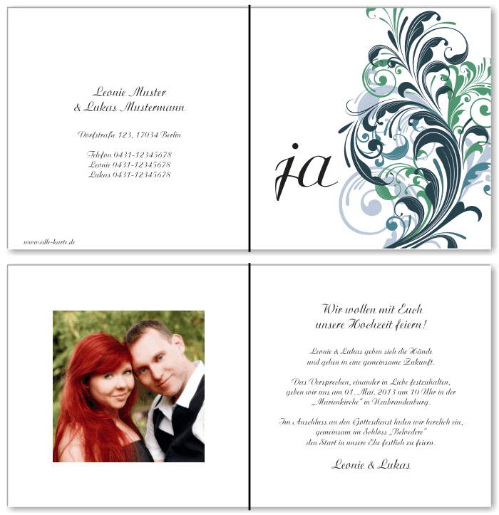  Einladungskarten Hochzeit, Hochzeitseinladungen, Hochzeitskarten, Einladungen für Hochzeit