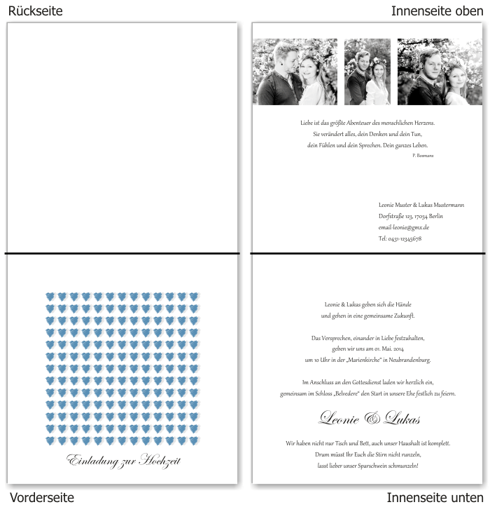  Einladungskarten Hochzeit, Hochzeitseinladungen, Hochzeitskarten, Einladungen für Hochzeit