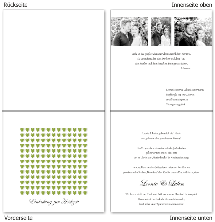  Einladungskarten Hochzeit, Hochzeitseinladungen, Hochzeitskarten, Einladungen für Hochzeit