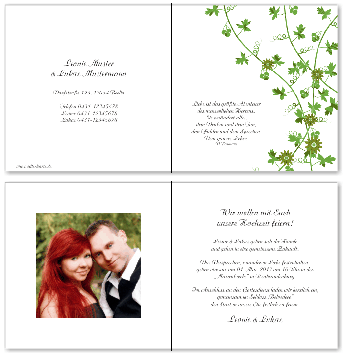  Einladungskarten Hochzeit, Hochzeitseinladungen, Hochzeitskarten, Einladungen für Hochzeit