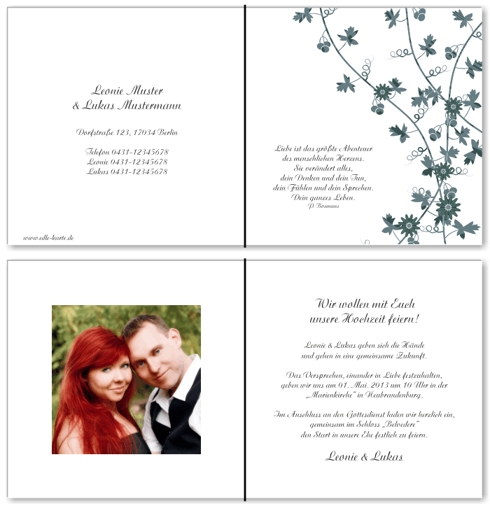  Einladungskarten Hochzeit, Hochzeitseinladungen, Hochzeitskarten, Einladungen für Hochzeit