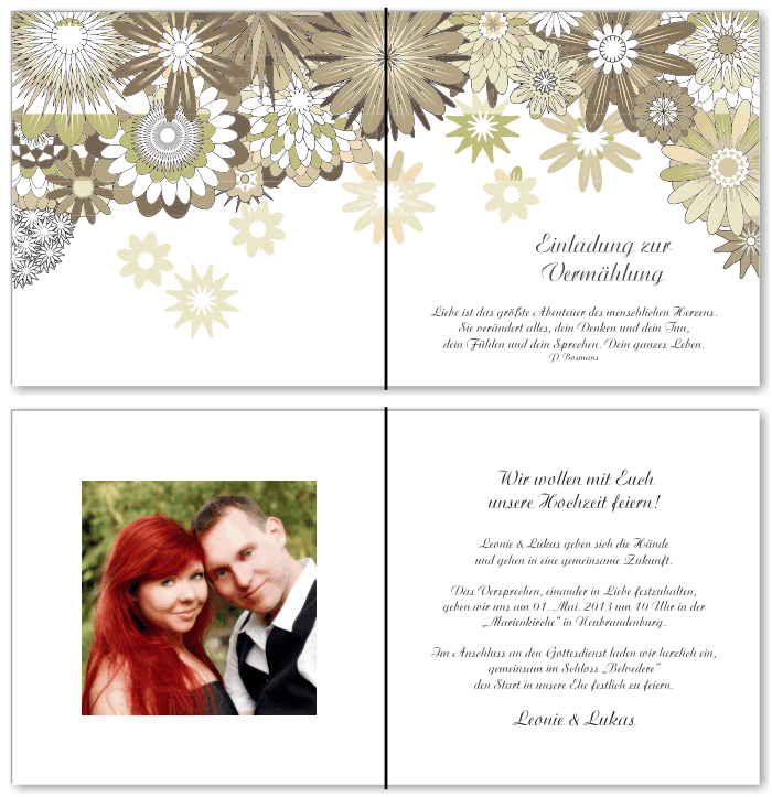  Einladungskarten Hochzeit, Hochzeitseinladungen, Hochzeitskarten, Einladungen für Hochzeit