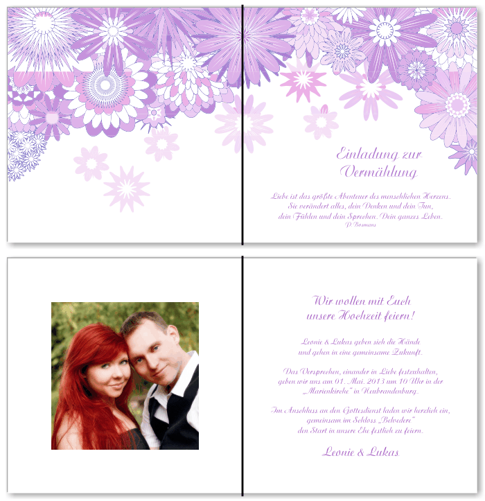  Einladungskarten Hochzeit, Hochzeitseinladungen, Hochzeitskarten, Einladungen für Hochzeit