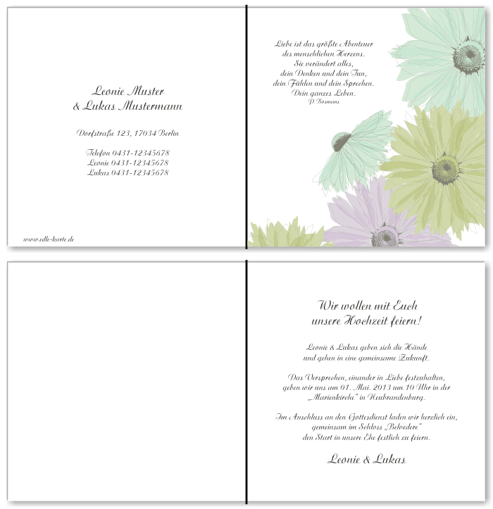  Einladungskarten Hochzeit, Hochzeitseinladungen, Hochzeitskarten, Einladungen für Hochzeit