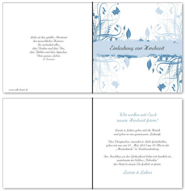  Einladungskarten Hochzeit, Hochzeitseinladungen, Hochzeitskarten, Einladungen für Hochzeit
