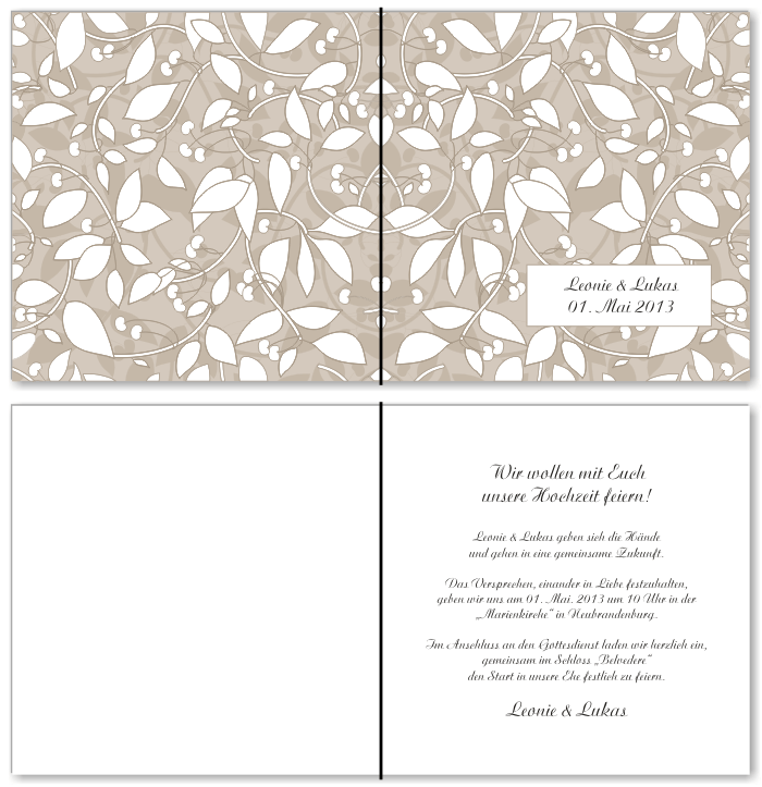  Einladungskarten Hochzeit, Hochzeitseinladungen, Hochzeitskarten, Einladungen für Hochzeit