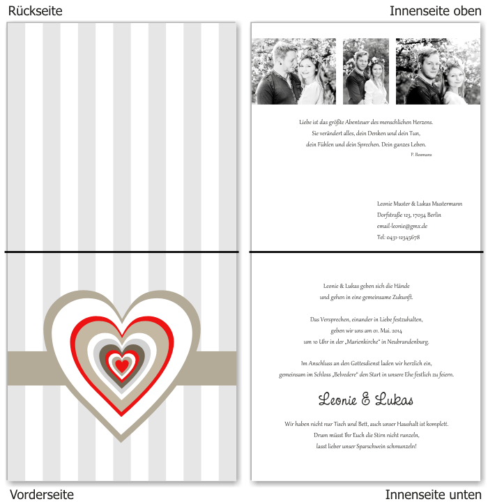  Einladungskarten Hochzeit, Hochzeitseinladungen, Hochzeitskarten, Einladungen für Hochzeit