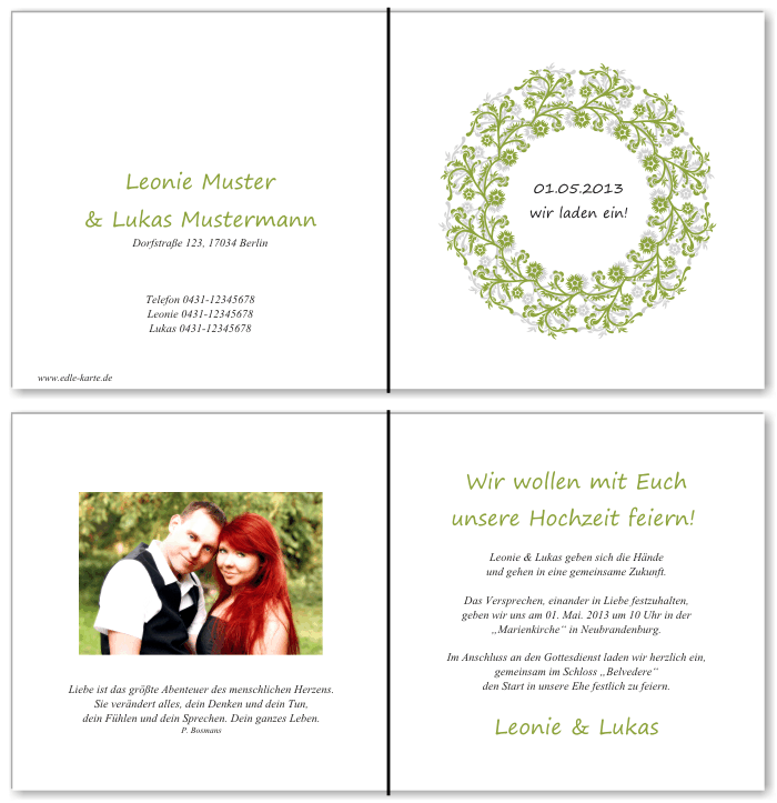  Einladungskarten Hochzeit, Hochzeitseinladungen, Hochzeitskarten, Einladungen für Hochzeit