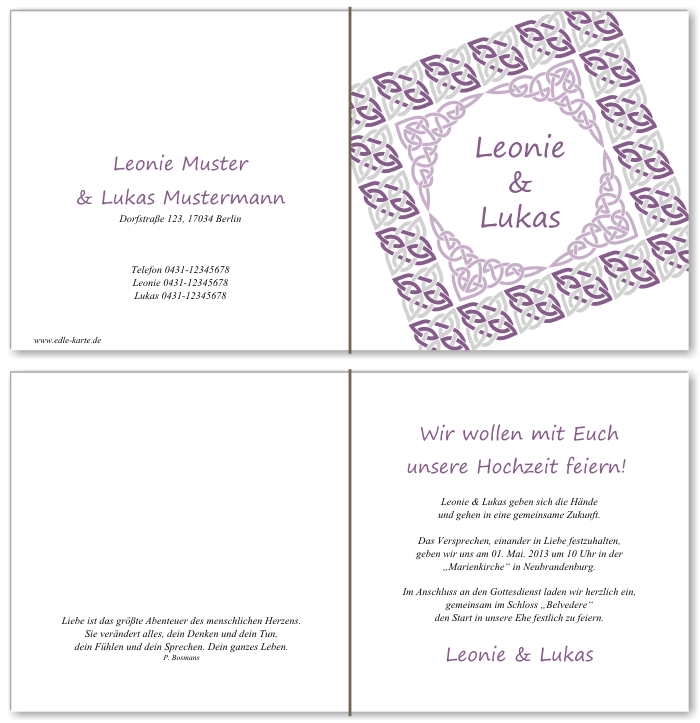  Einladungskarten Hochzeit, Hochzeitseinladungen, Hochzeitskarten, Einladungen für Hochzeit