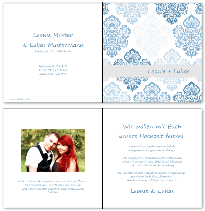  Einladungskarten Hochzeit, Hochzeitseinladungen, Hochzeitskarten, Einladungen für Hochzeit