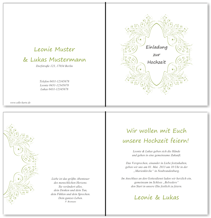  Einladungskarten Hochzeit, Hochzeitseinladungen, Hochzeitskarten, Einladungen für Hochzeit