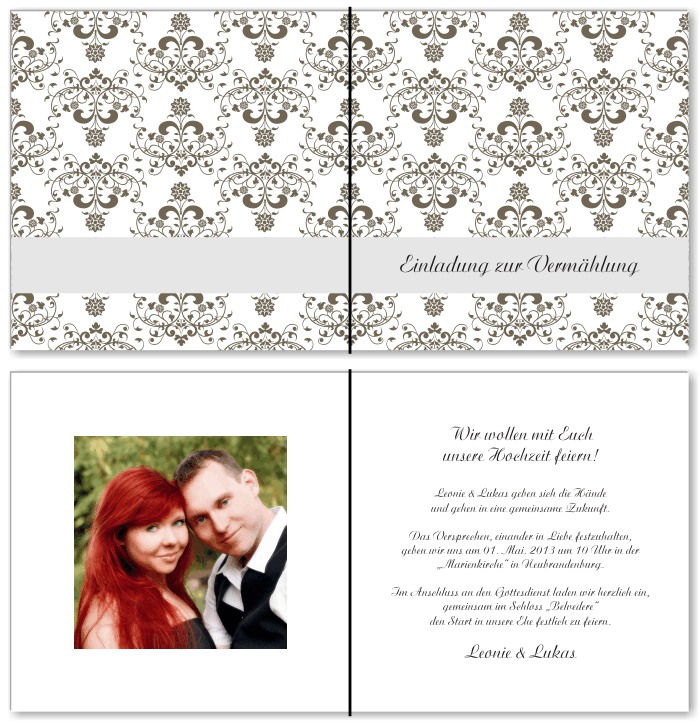  Einladungskarten Hochzeit, Hochzeitseinladungen, Hochzeitskarten, Einladungen für Hochzeit