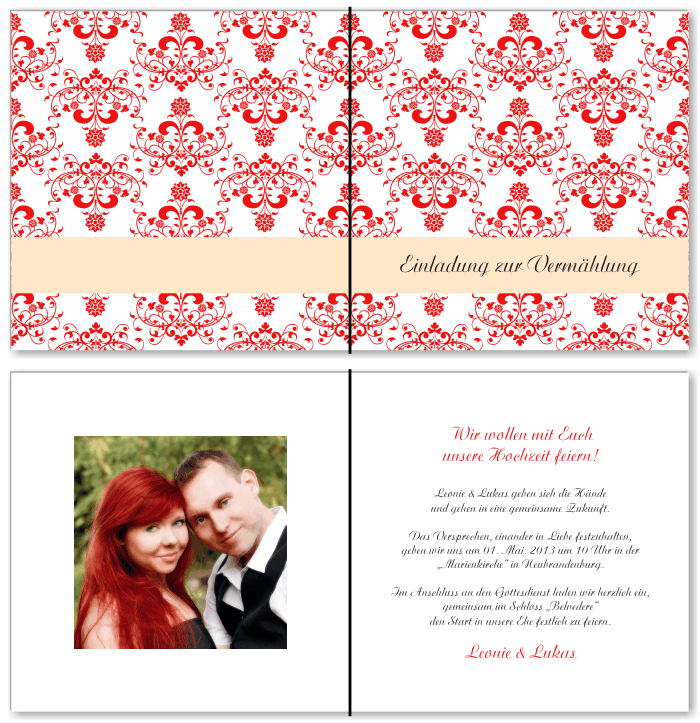  Einladungskarten Hochzeit, Hochzeitseinladungen, Hochzeitskarten, Einladungen für Hochzeit