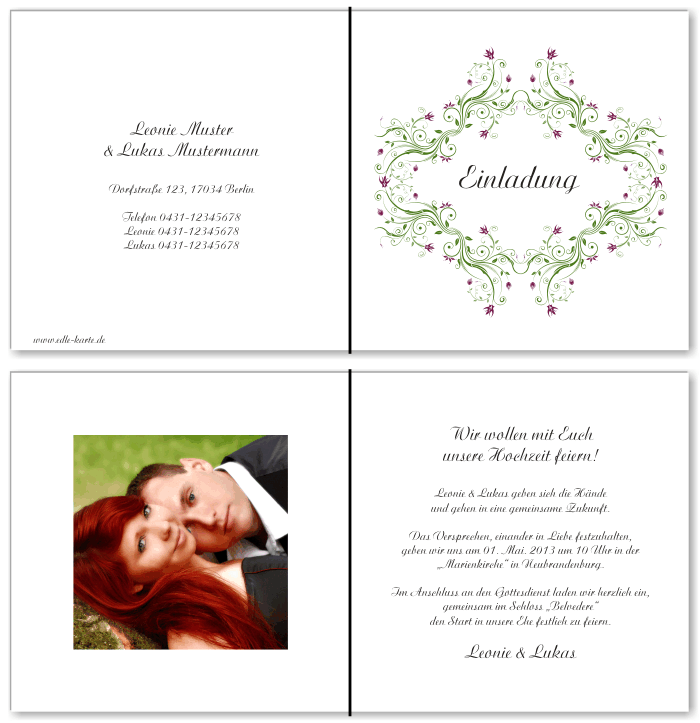  Einladungskarten Hochzeit, Hochzeitseinladungen, Hochzeitskarten, Einladungen für Hochzeit
