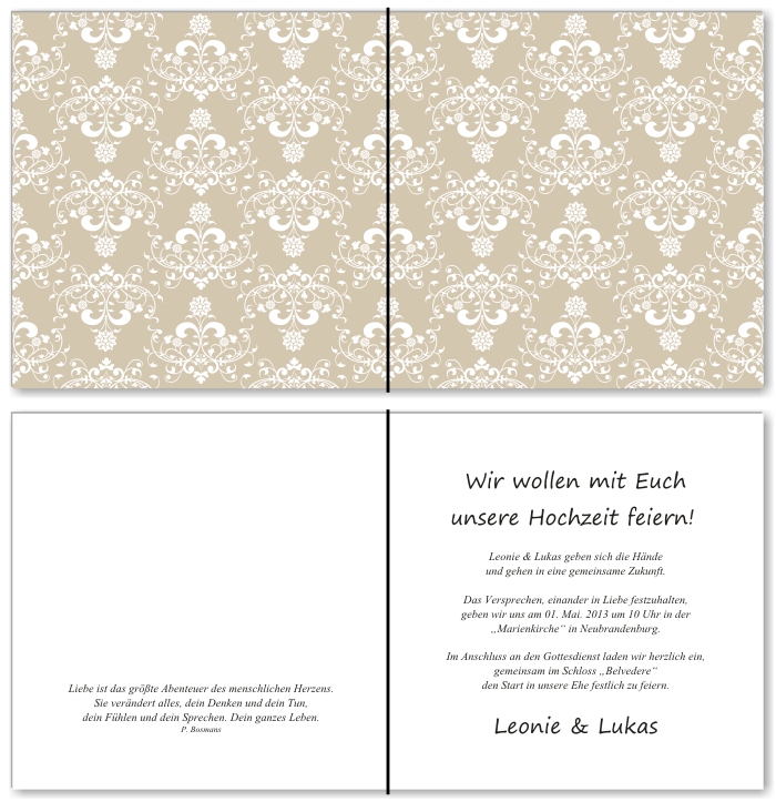  Einladungskarten Hochzeit, Hochzeitseinladungen, Hochzeitskarten, Einladungen für Hochzeit