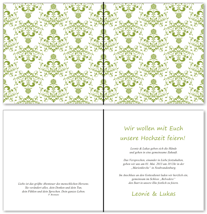  Einladungskarten Hochzeit, Hochzeitseinladungen, Hochzeitskarten, Einladungen für Hochzeit