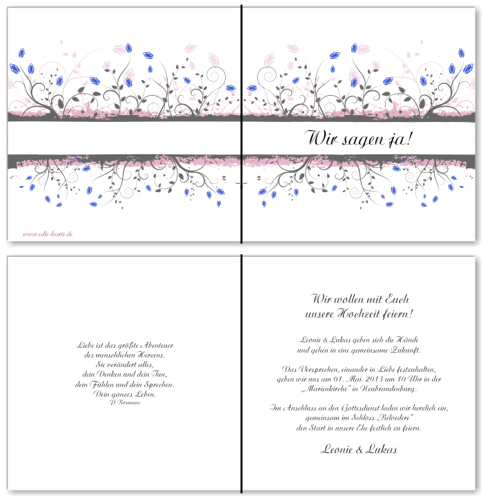  Einladungskarten Hochzeit, Hochzeitseinladungen, Hochzeitskarten, Einladungen für Hochzeit