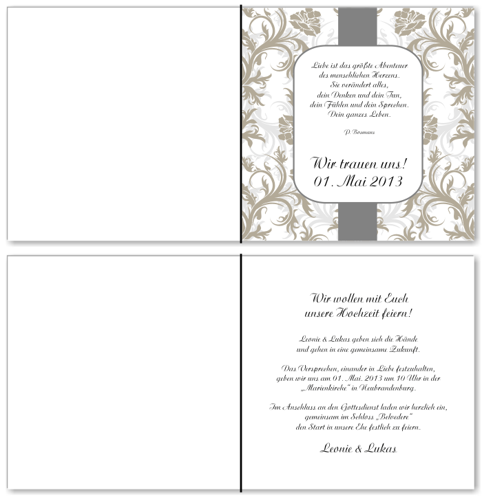  Einladungskarten Hochzeit, Hochzeitseinladungen, Hochzeitskarten, Einladungen für Hochzeit