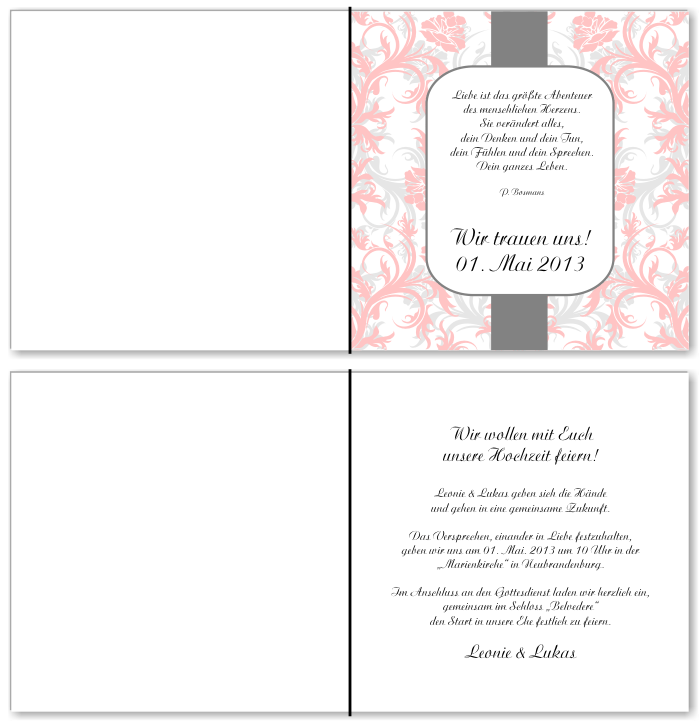  Einladungskarten Hochzeit, Hochzeitseinladungen, Hochzeitskarten, Einladungen für Hochzeit