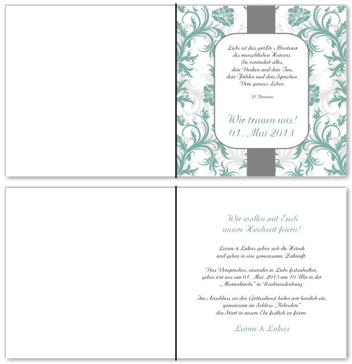  Einladungskarten Hochzeit, Hochzeitseinladungen, Hochzeitskarten, Einladungen für Hochzeit